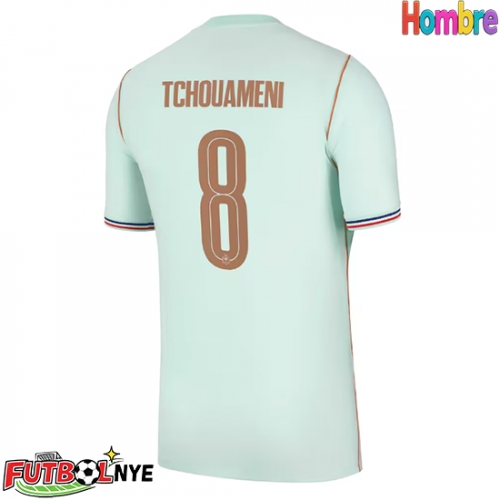 Camiseta Francia Aurelien Tchouameni #8 Visitante Equipación Mundial 2026 manga corta